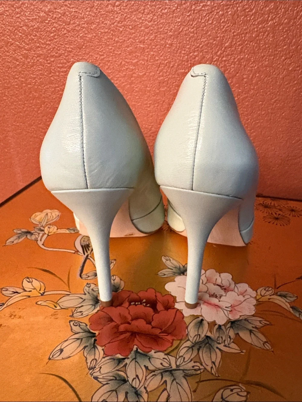 BCBGMaxAzria Mint Green Peep-Toe Heels